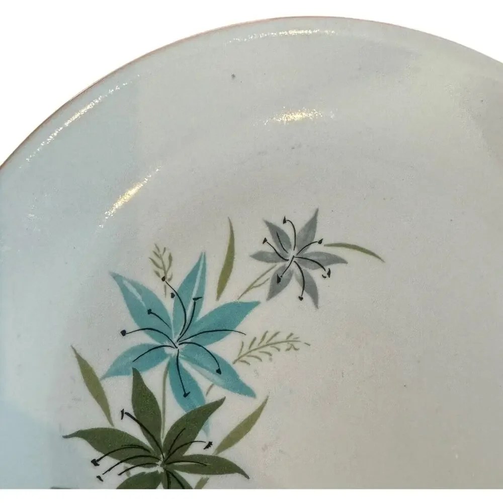 Tiger Lily Floral Bread Butter Plates (3) ~ 7.5” VTG Sabin China (unmarked) READ